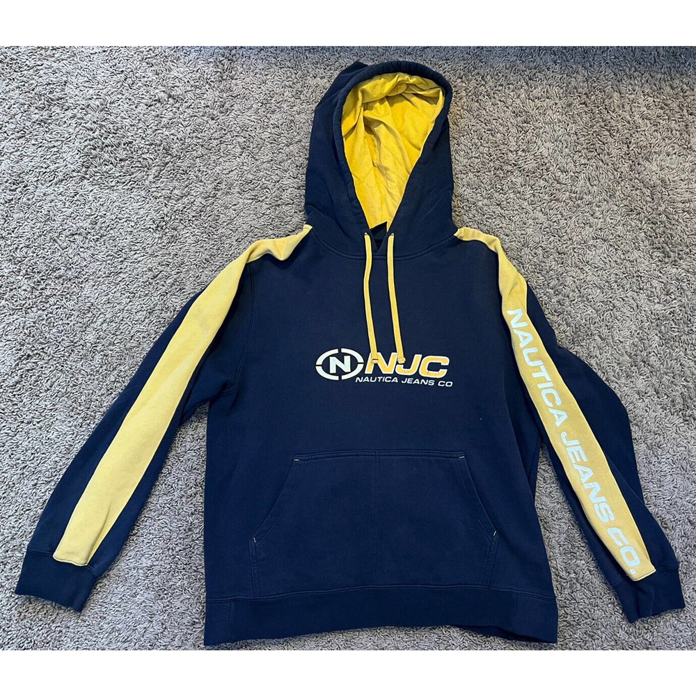 Vintage Nautica Jeans Co Pullover Men’s Hoodie Spellout Size Medium